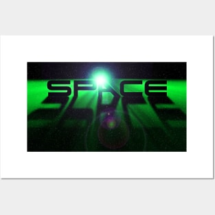 Space Design - Green Posters and Art